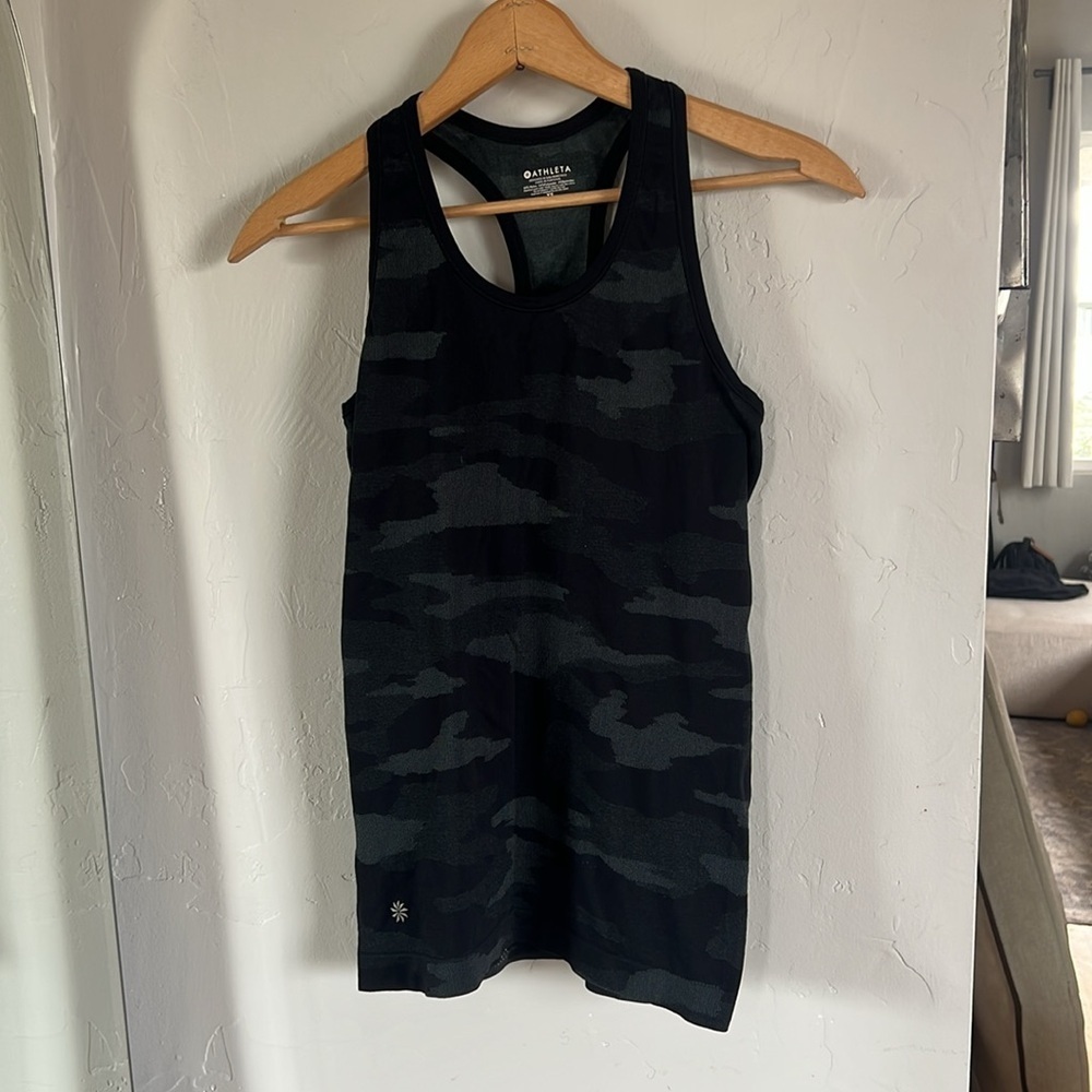 Black Camouflage Athleta Tank Top